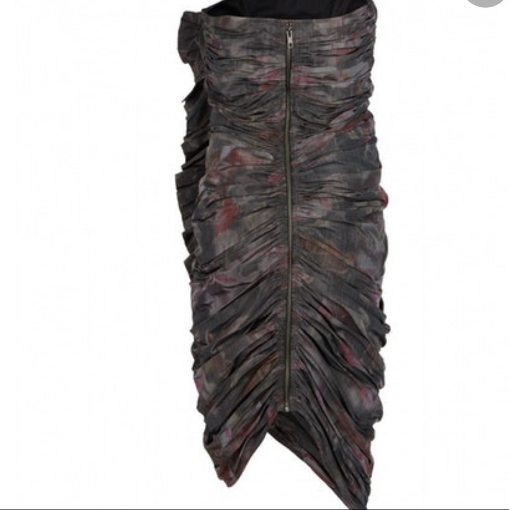 All Saints Spitalfields raw wiggle mini dress steampunk hunger games minimalist - Picture 3 of 7